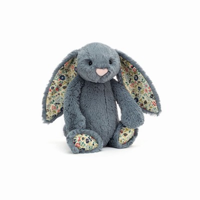 Jellycat Blossom Dusky Blue Conejitos | FDUE-39605